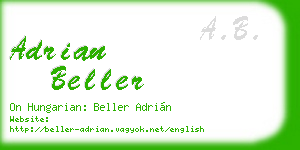 adrian beller business card